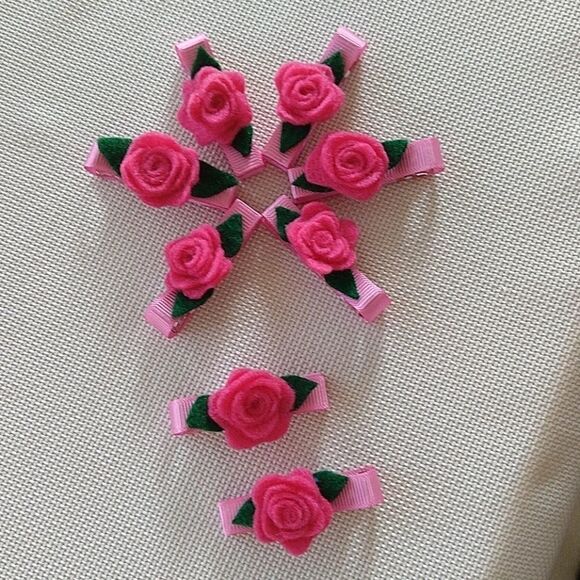 COPY - SOLD OUT Little girls handmade hair clips - Picture 1 of 3